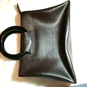 Brown Circle handle Purse Vintage